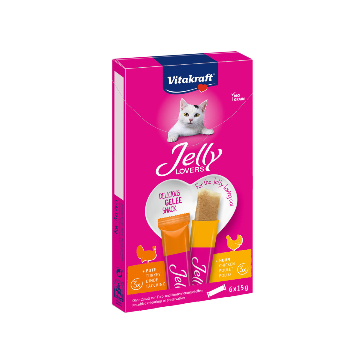 Vitakraft Cat Jelly Lovers Huhn und Pute 6 x 15g