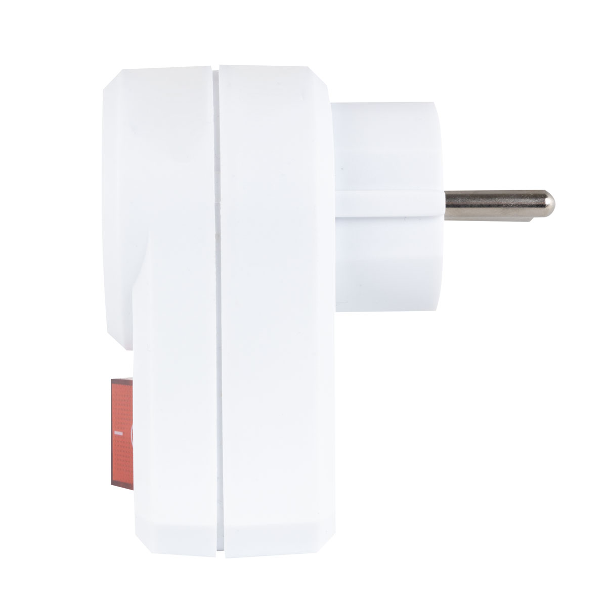 REV Ritter Steckdosenadapter mit Schalter 1fach Schutzkontakt weiß