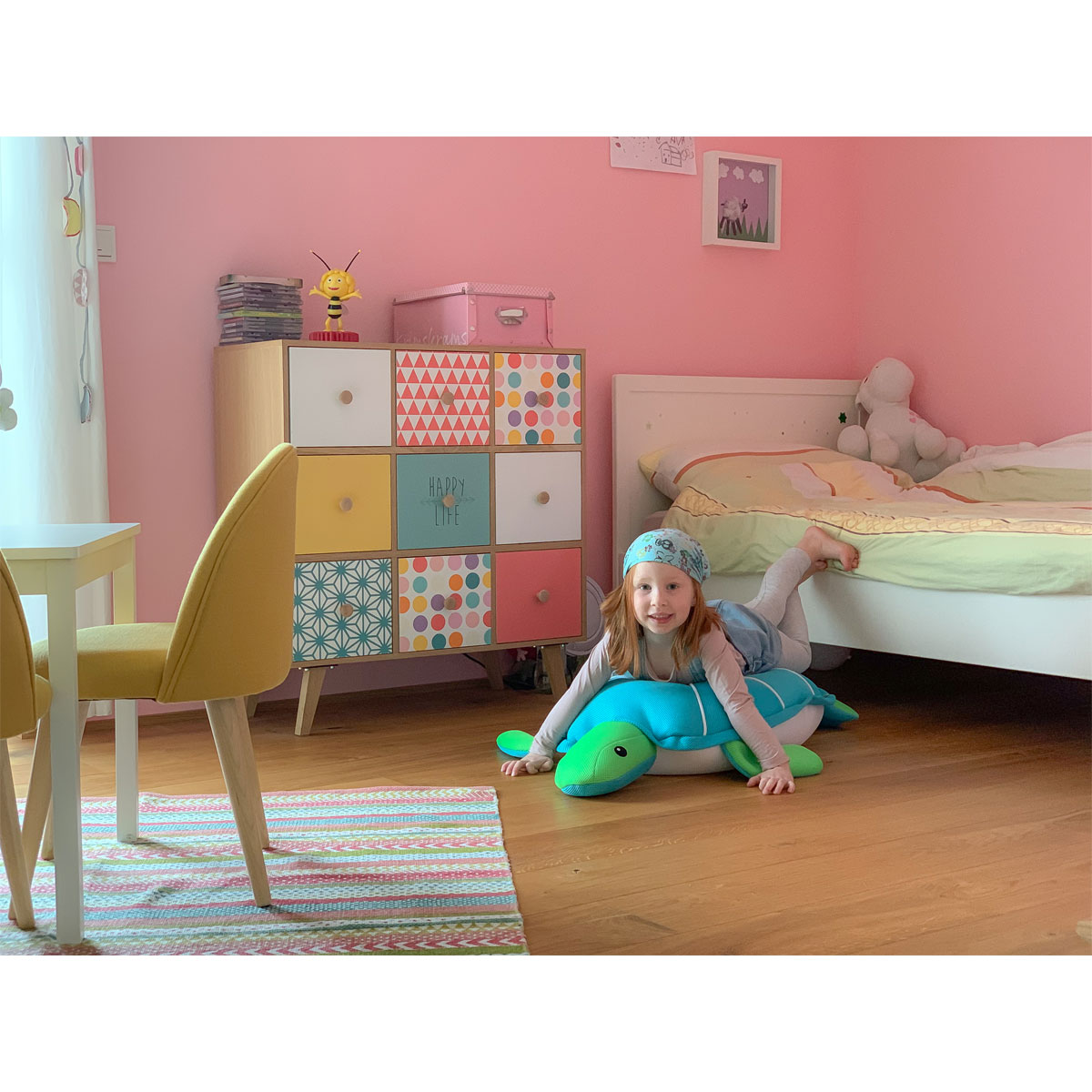 Westmann Sitzsack & Schwimmtier Schildkröte 100x82x15cm Grün Blau Bild 6