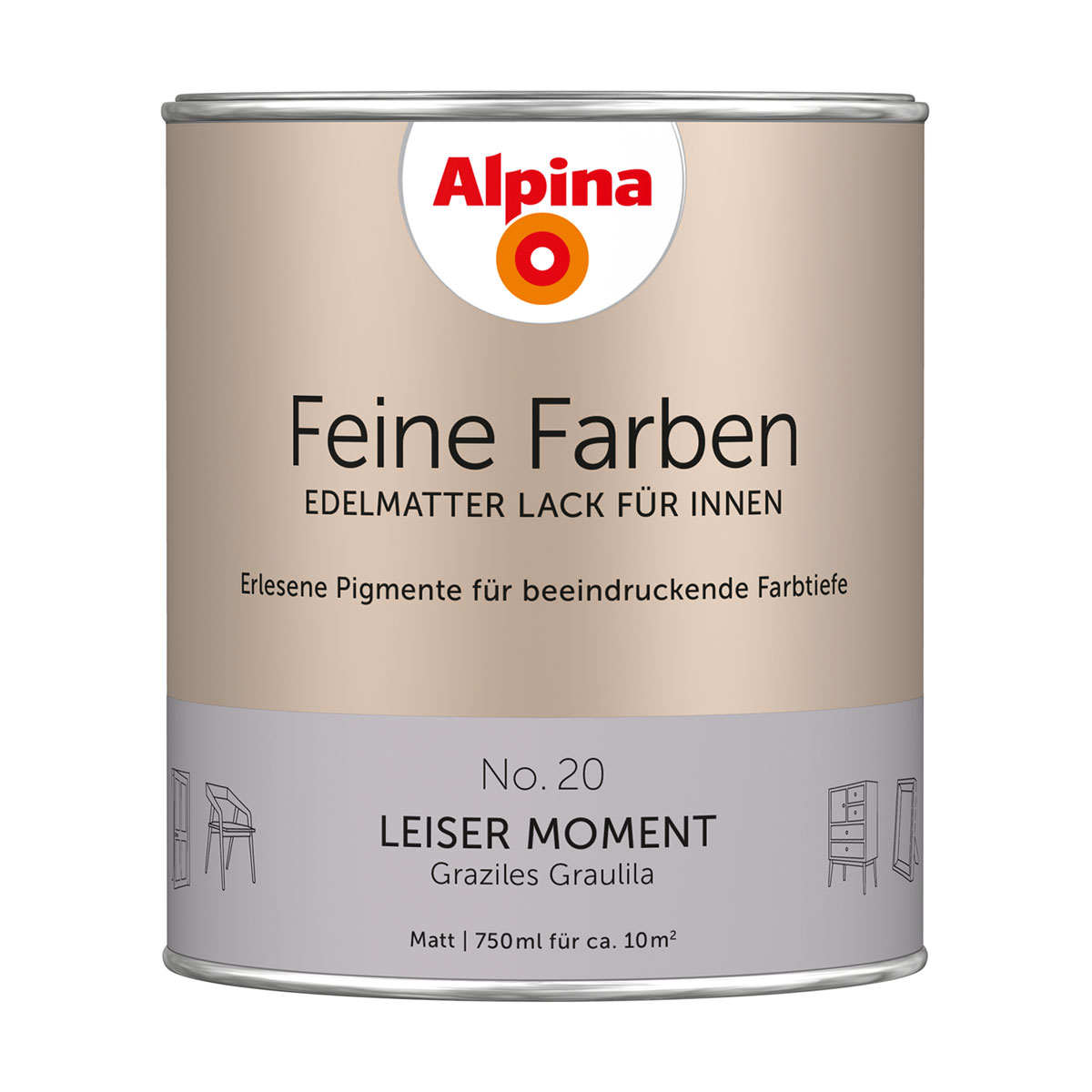 Alpina  Buntlack Feine Farben Lack No 20 Leiser Moment edelmatt 750ml