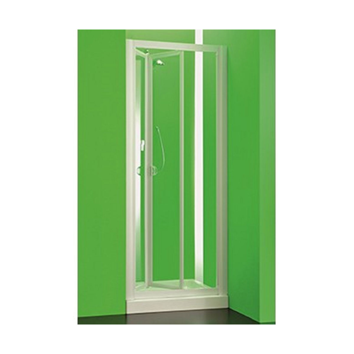 FORTE Nischendusche „Domino“ Klappsystem aus Acrylglas 97 - 102 cm Bild 4