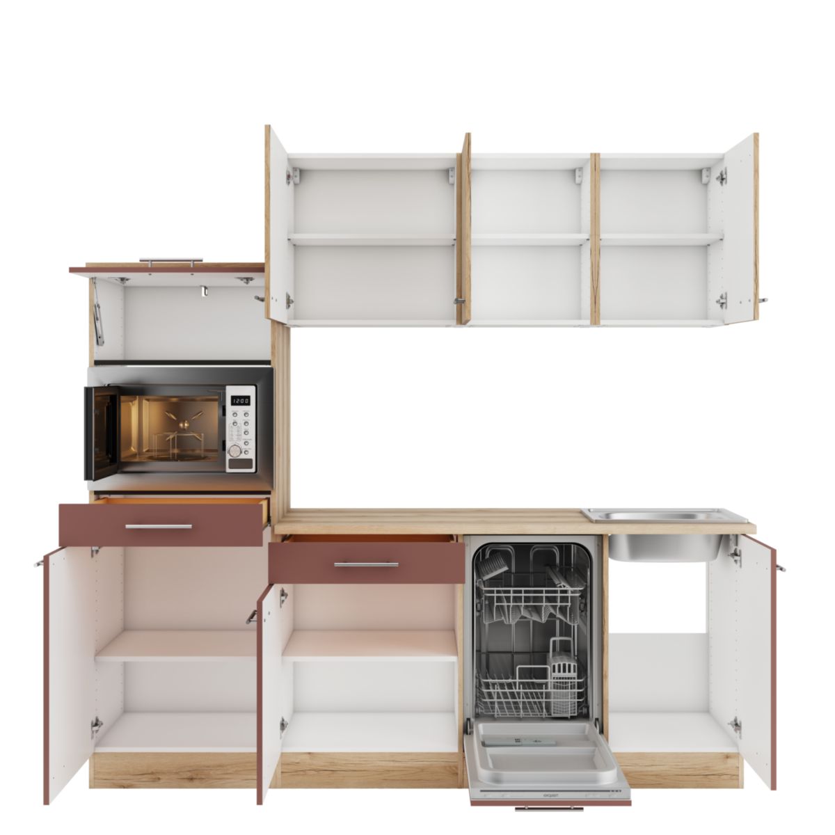 Optikopa Livorno 290/Bari 407 Block210cm braun/rot mit E-Geraete Bild 2