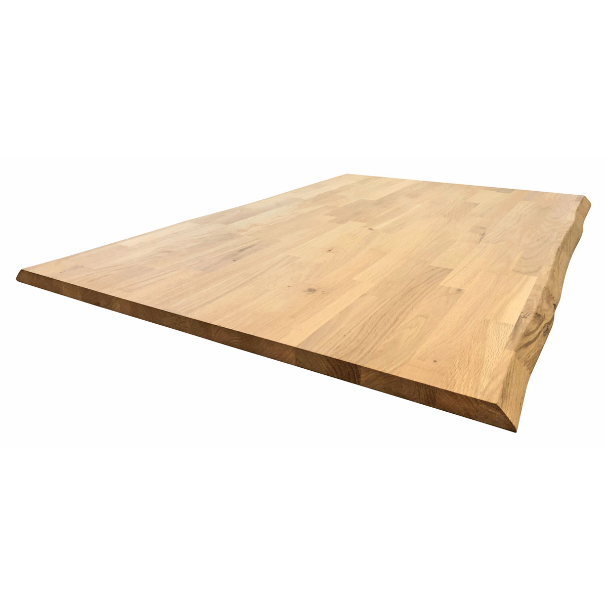 Tischpl Eiche 2 Laengsk Baumkante roh gezinkt 1800 x 800 x 26 mm Bild 1