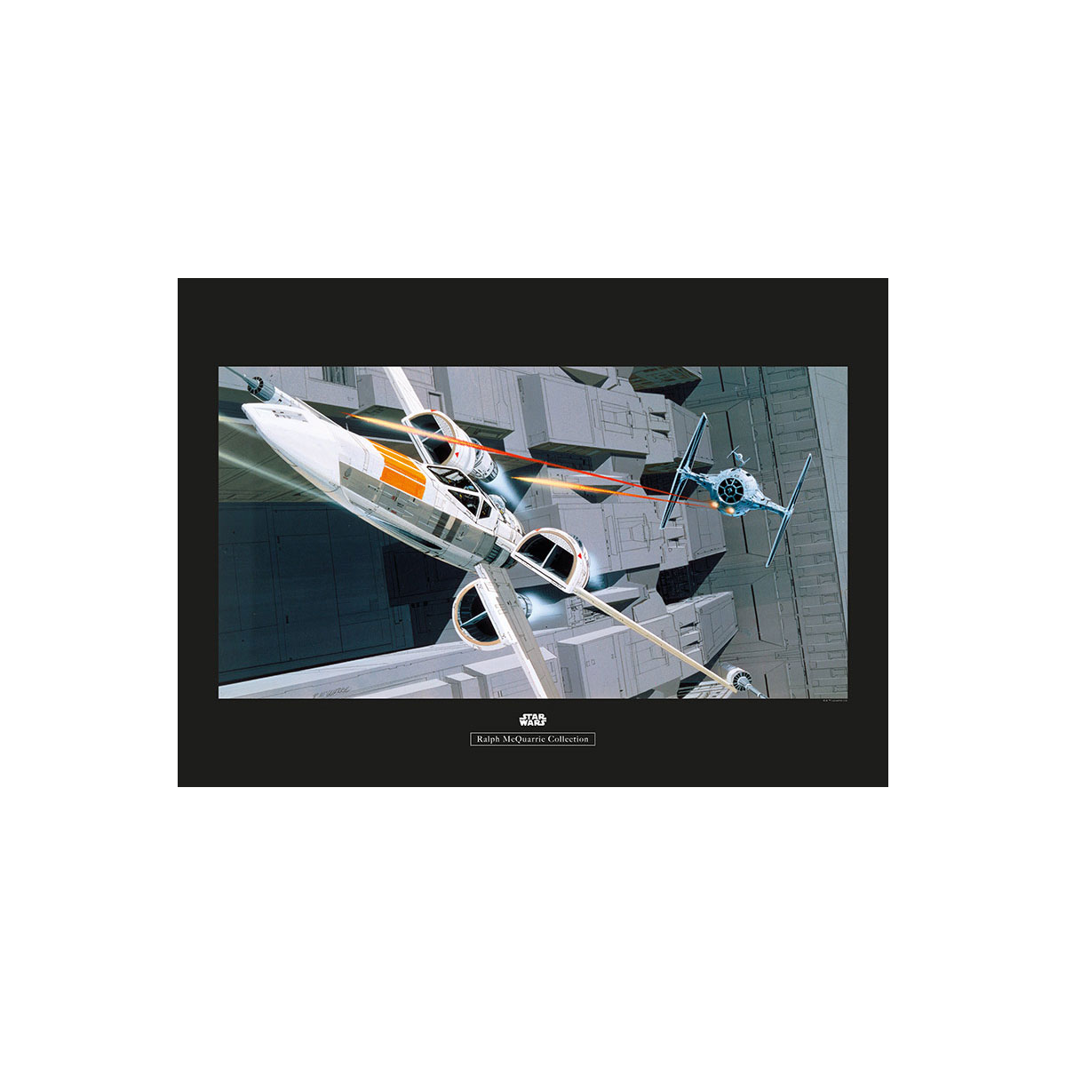 Komar  Wandbild Star Wars Classic X-Wing vs TIE-Fighter 40x30 cm Bild 2