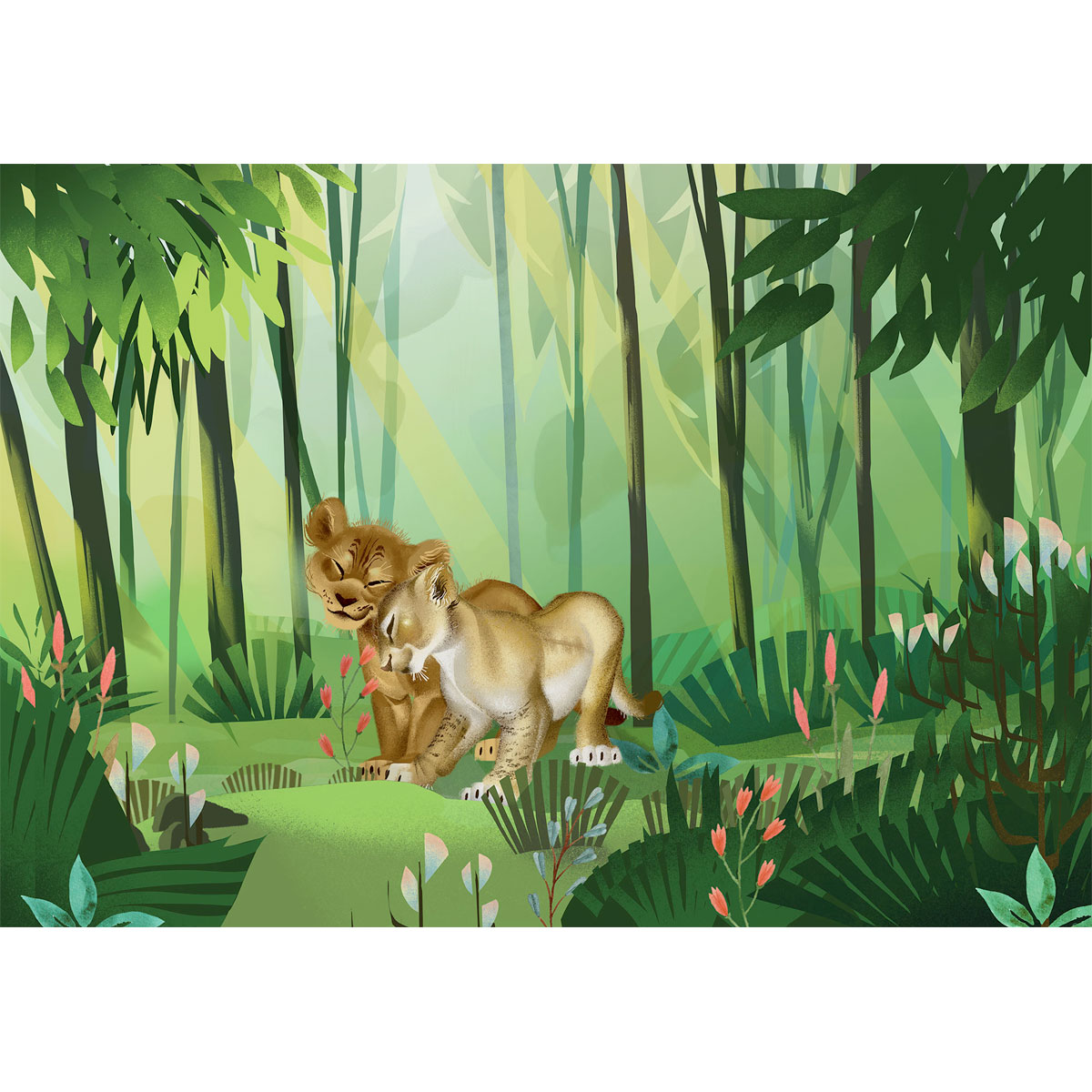 Komar  Vlies Fototapete Lion King Love 400x280 cm Bild 2