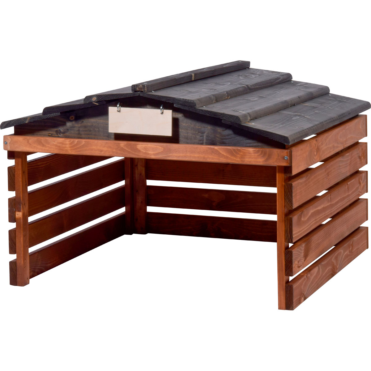 dobar Mährobotergarage 78,5 x 74 x 52,5 cm braun-schwarz