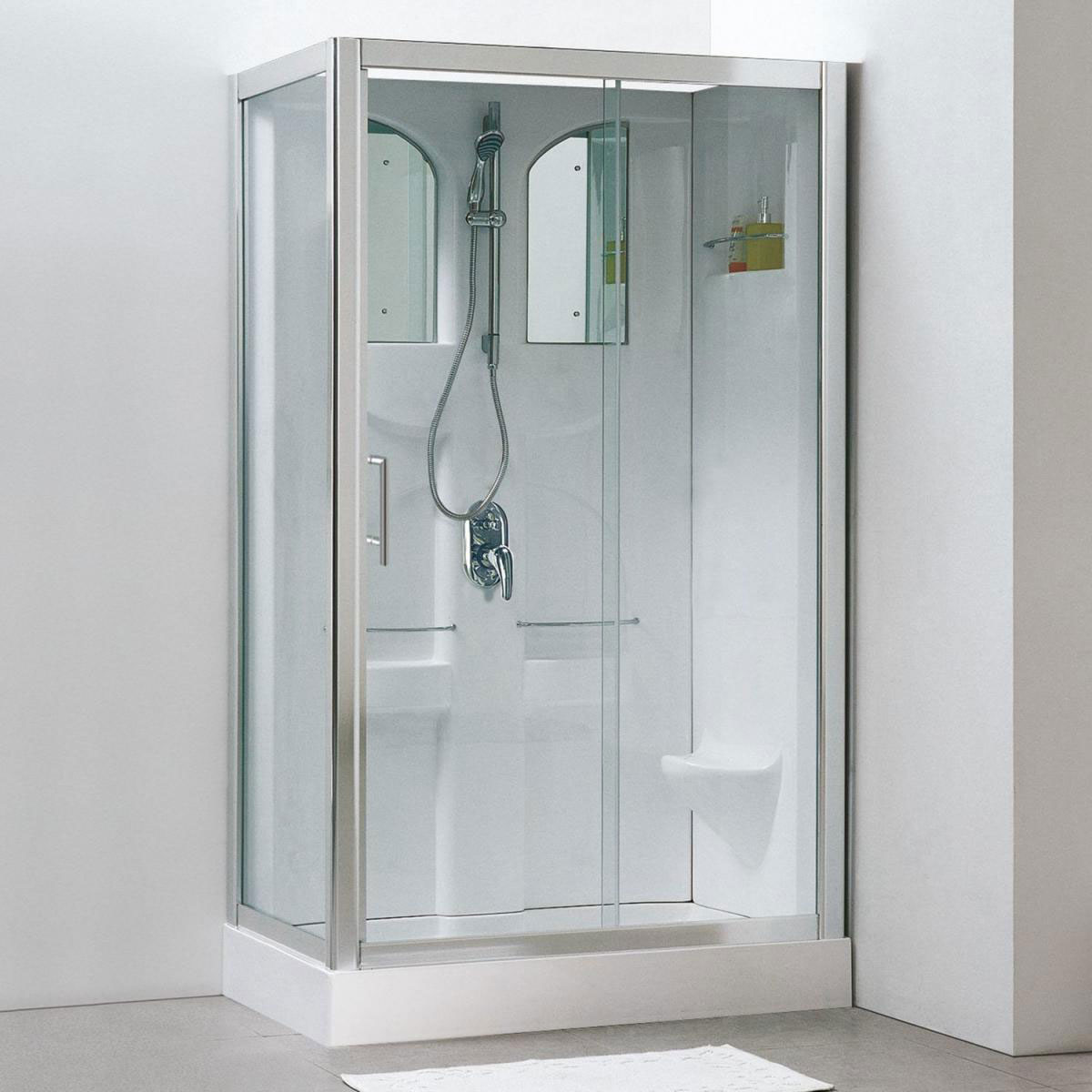 Schulte Komplettduschkabine Malta 2100 x 1200 x 800 mm weiß
