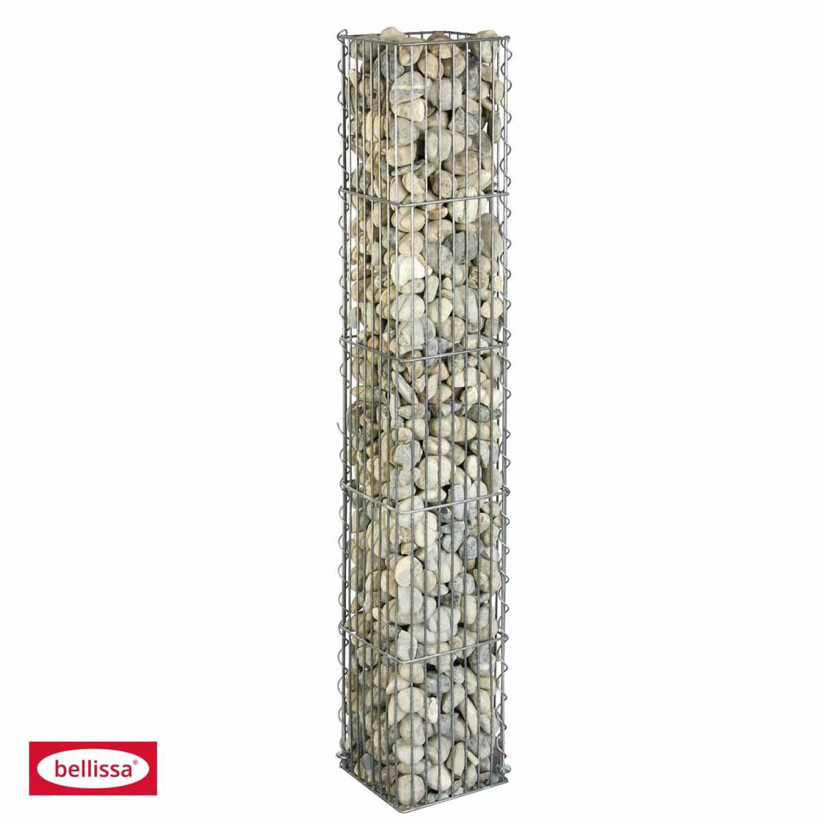 Steinsäule eckig 2- teilig 20 x 20 x 125 cm verzinkt Bild 1