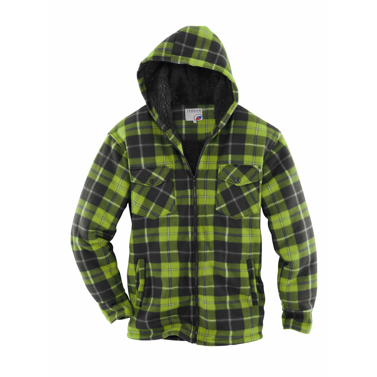 Terrax Workwear  Thermohemd schwarz-limette Größe 2XL