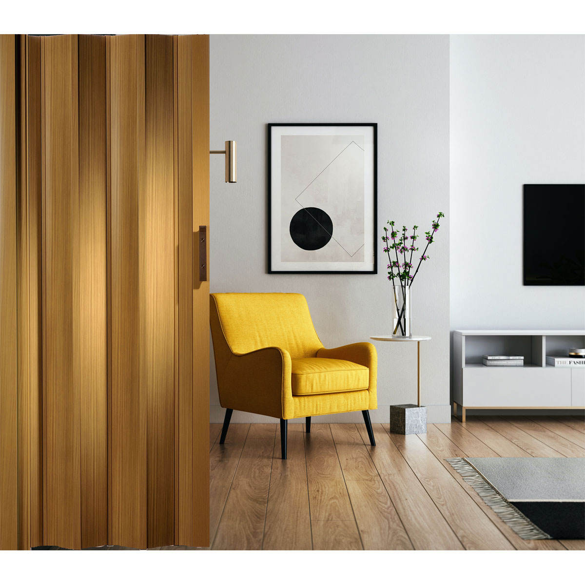 FORTE Kunststoff-Falttür Luciana B 88,5 x H 202 cm Buche Bild 4