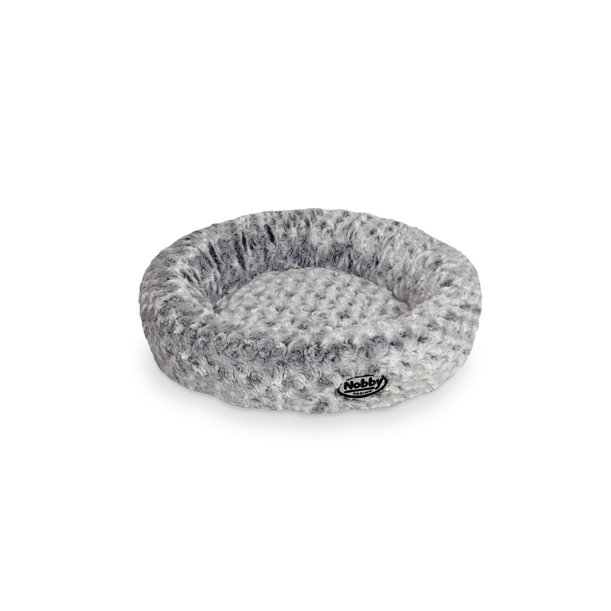 Nobby Softplüsch-Bett Donut ARUSHA schwarz meliert Durchmesser 45 cm