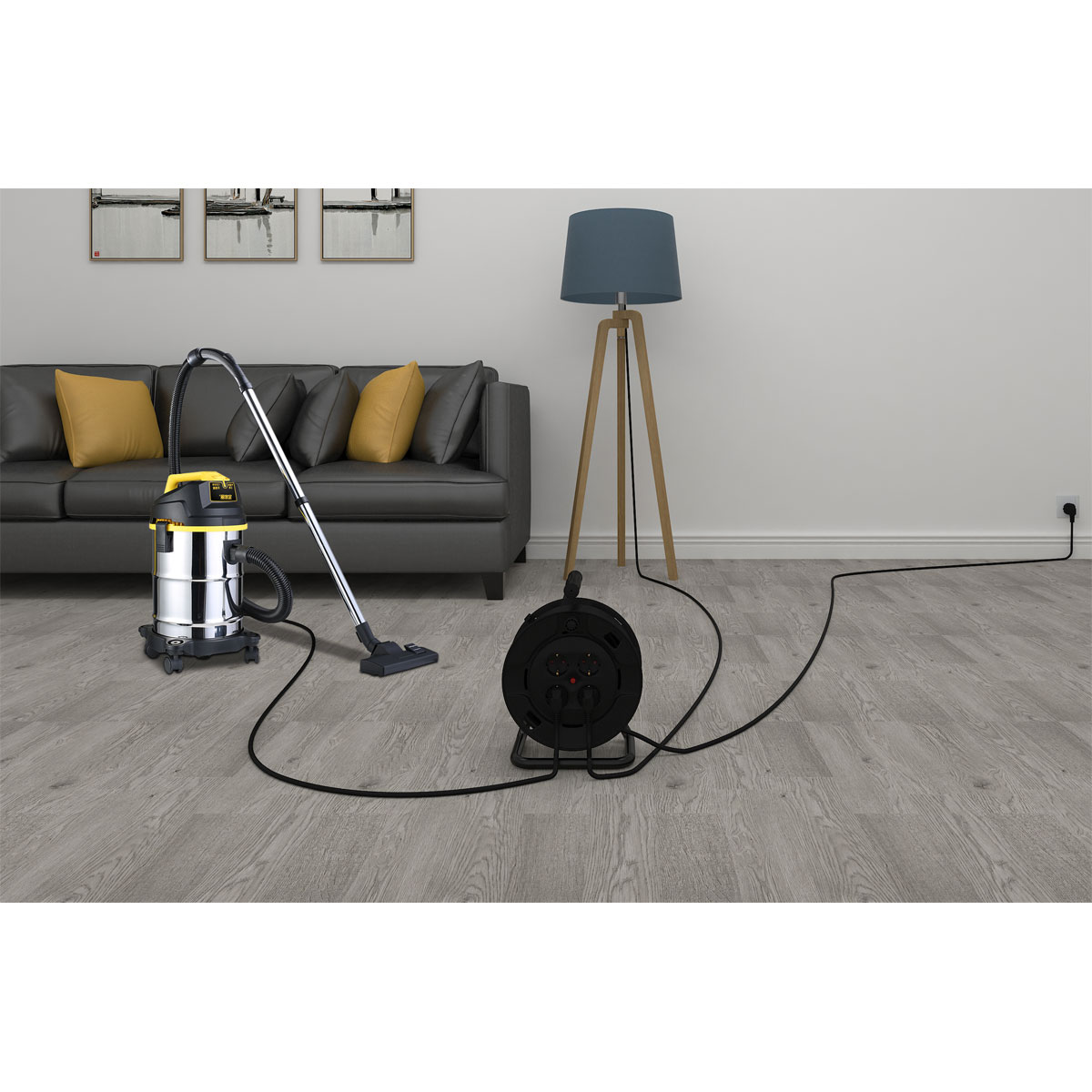 Flector Technik Kabeltrommel 20 m IP20 4-fach Schuko Bild 2