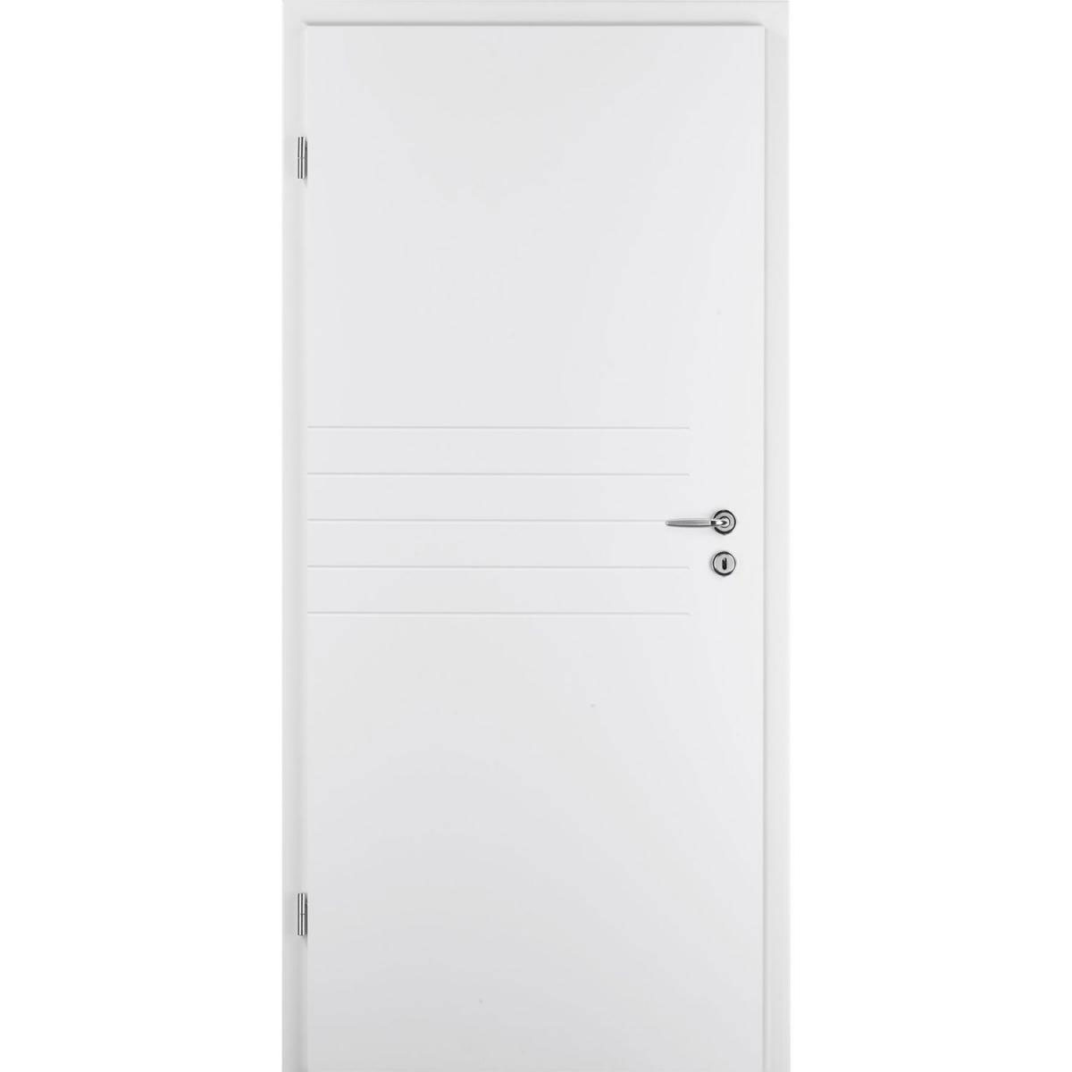 Borne Zimmertür Fila 6 Weißlack 73,5 x 198,5 cm DIN links