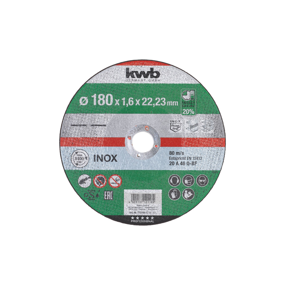 kwb  Akku Top Dünnschnitt-Trennscheibe 180 x 1,6 mm Bild 2
