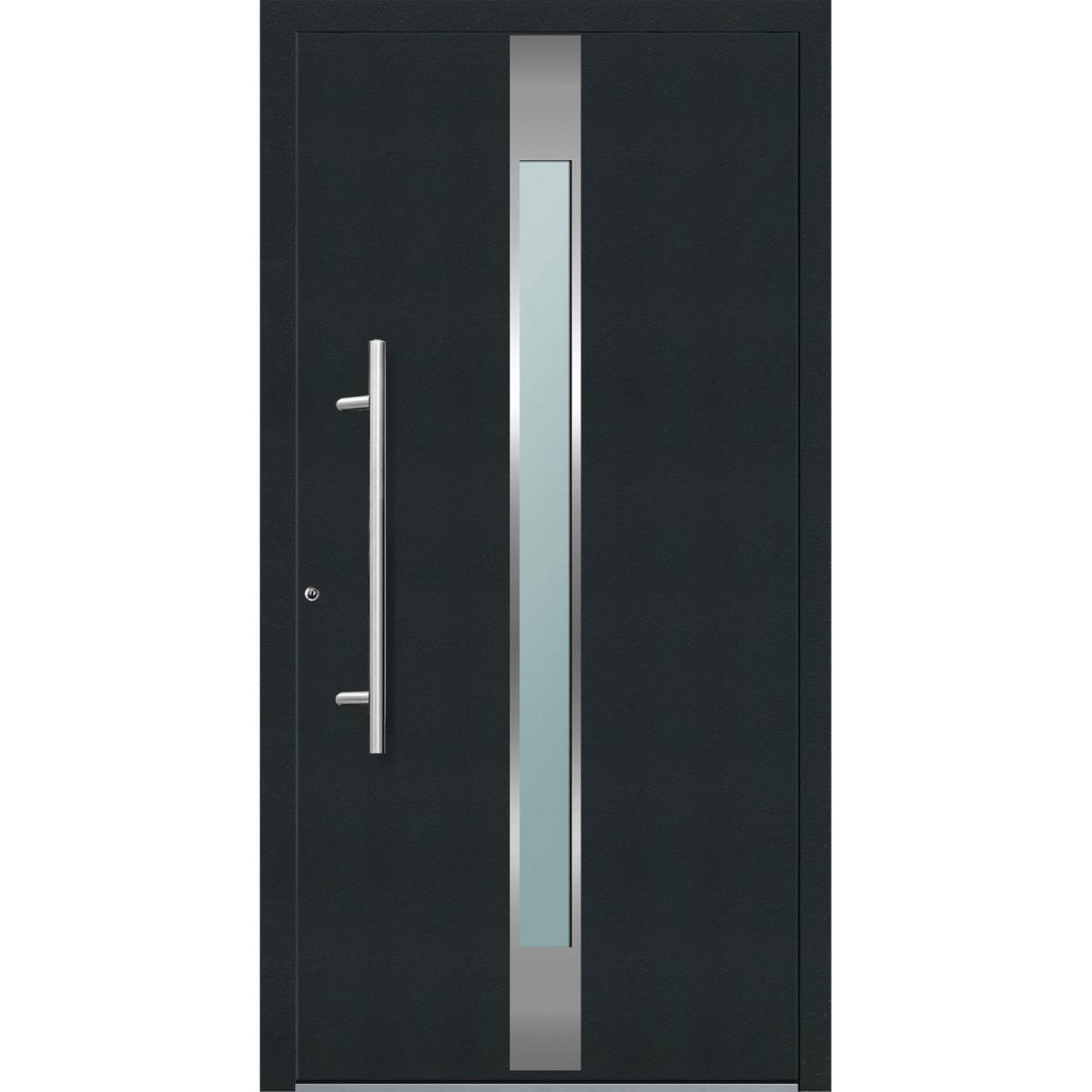 Aluminium Sicherheits-Haustür Rimini Exklusiv 75 mm anthrazit 100 x 210 cm Anschlag links inkl Griffset Bild 1
