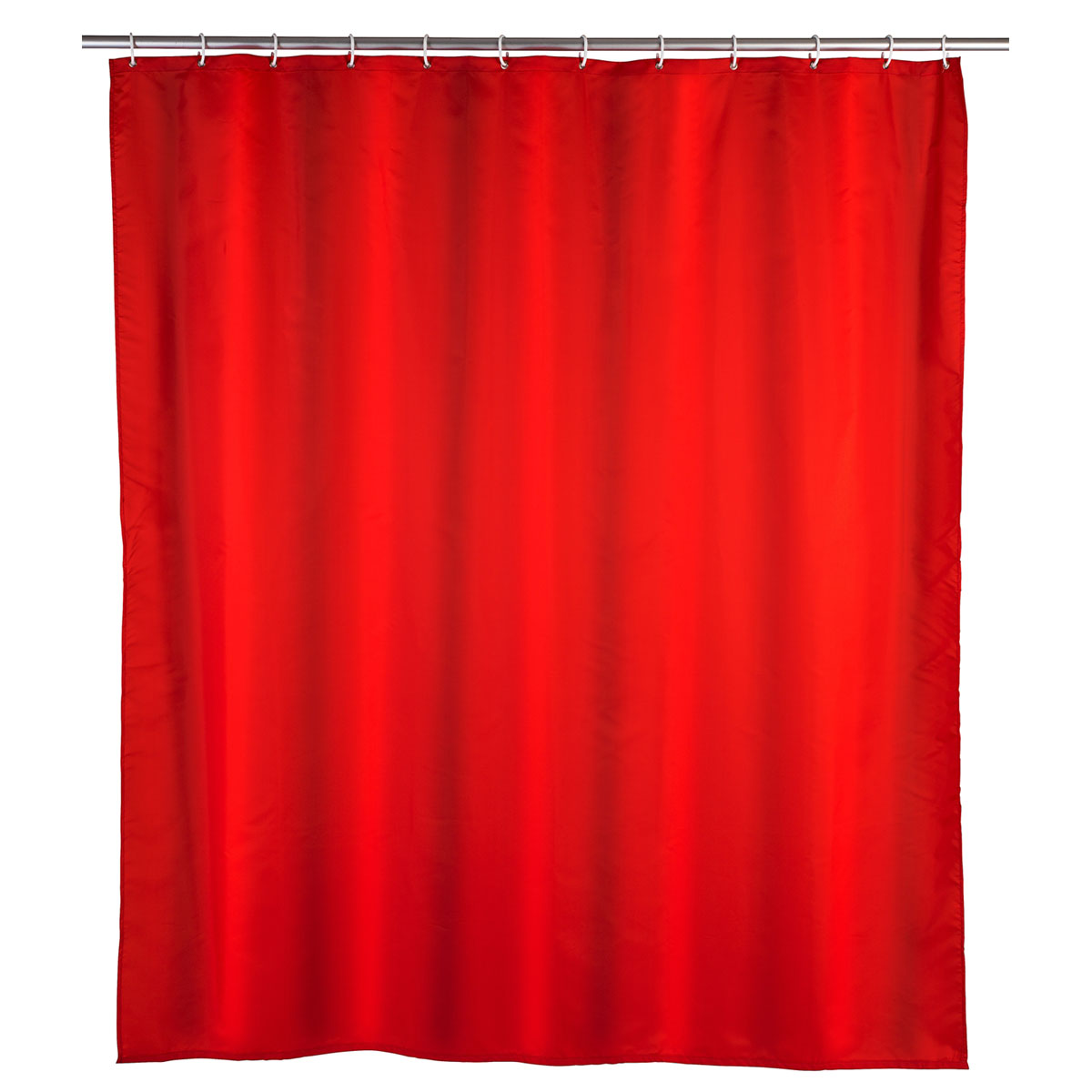 Wenko  Anti-Schimmel Duschvorhang Uni Red Textil Polyester 180 x 200 cm waschbar