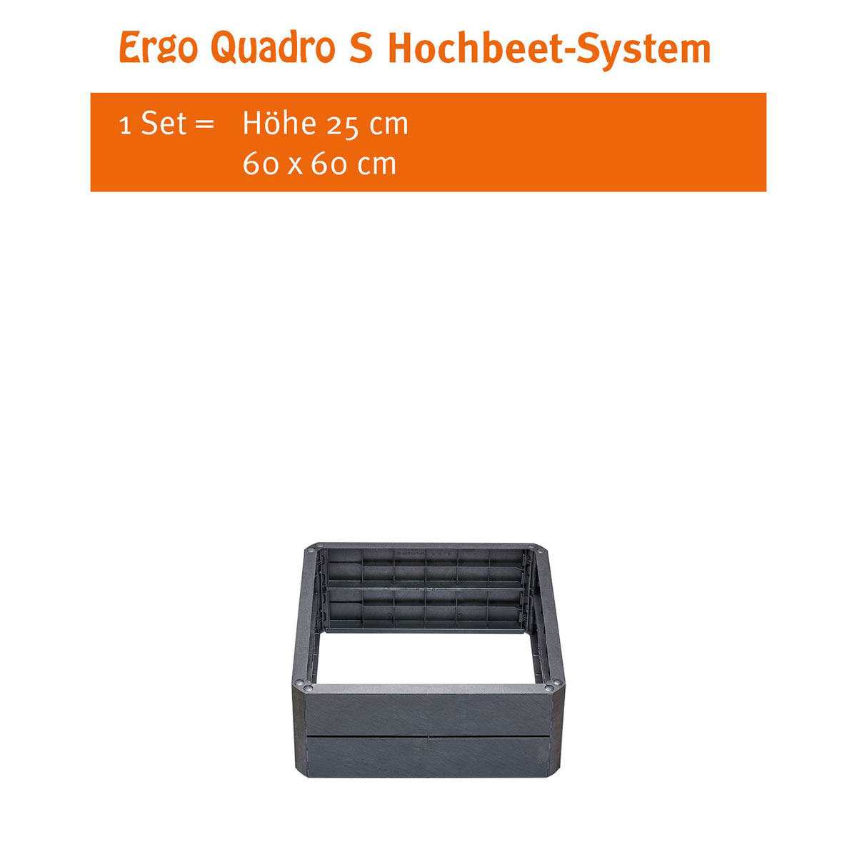 Garantia Hochbeet-System Ergo Quadro Größe S grau Bild 1