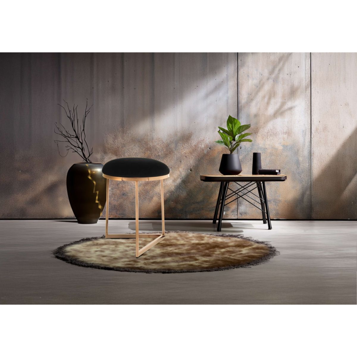 Hocker Wynona 325 schwarz rosegold Bild 4