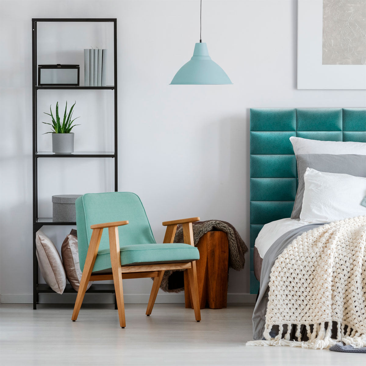 Mollis Polsterpaneel 30x15 cm türkis Bild 7