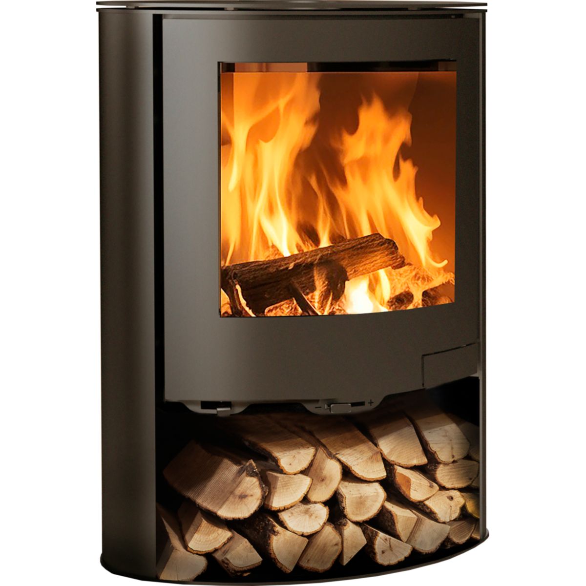 Panadero Kaminofen Tahoe 6,7kW Zeitbrand Schwarz Metallic
