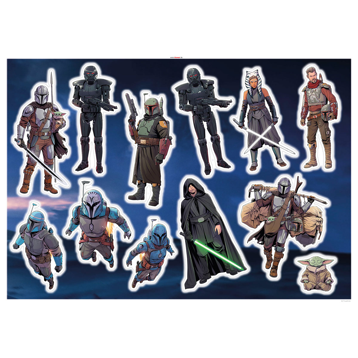 Komar  Wandtattoo Mandalorian Iconic Figures 100x70 cm Bild 2