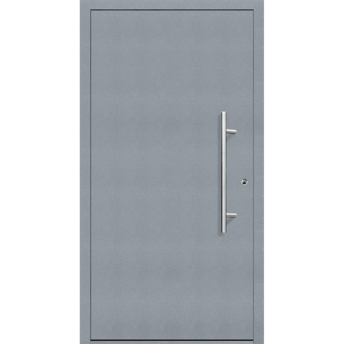 Aluminium Sicherheits-Haustür Latina Exklusiv 75 mm grau 110 x 210 cm Anschlag rechts inkl Griffset Bild 1