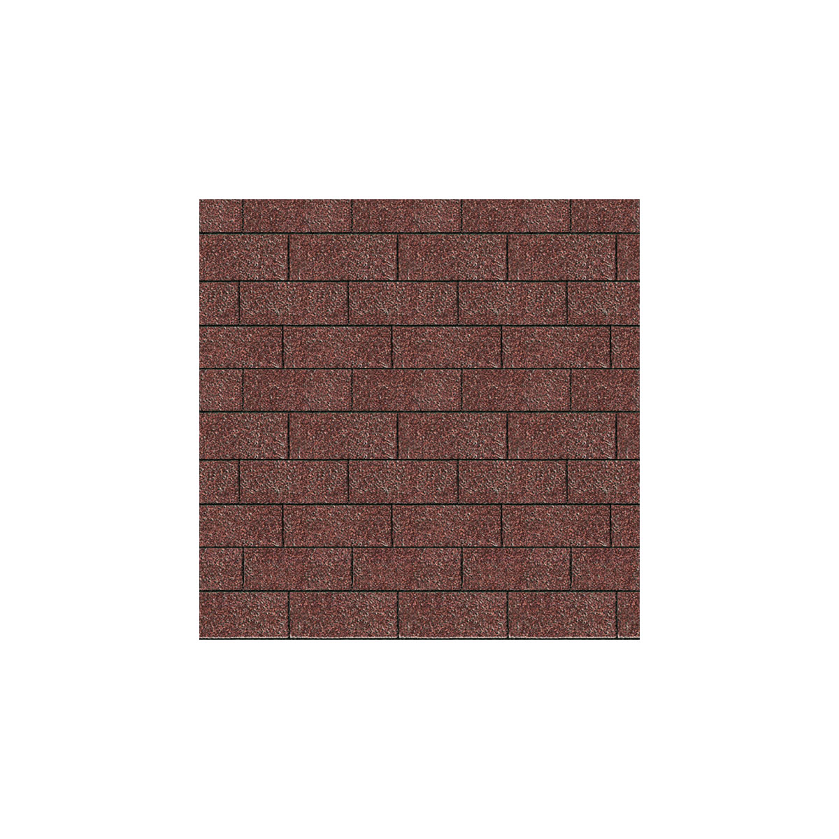 Karibu  Schindeln Rechteck dunkelrot 3 m²