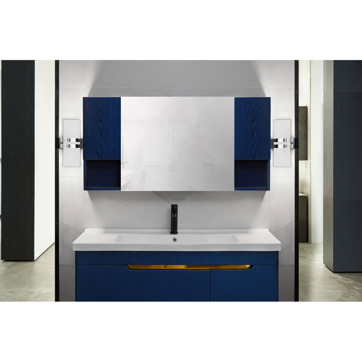 Lightme Badleuchte Aqua IP 44 Up und Down Chrom Bild 3