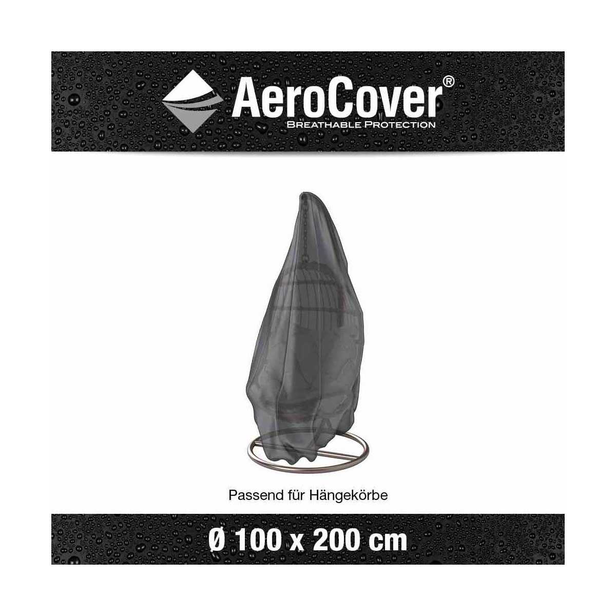 AeroCover Schutzhülle für Hängekörbe Durchmesser 100 x 200 cm anthrazit Bild 3