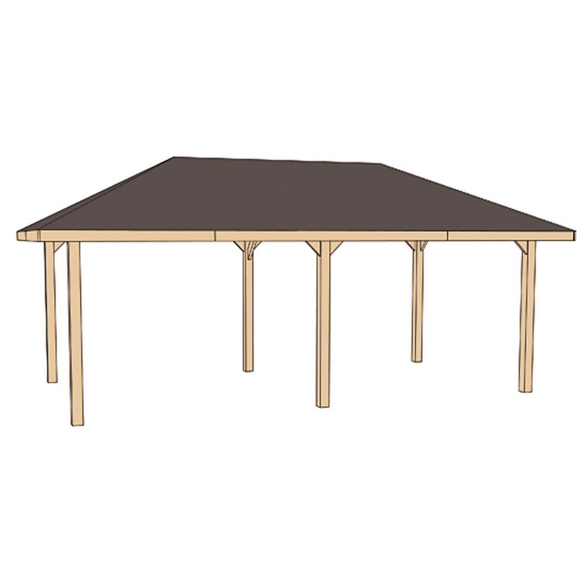 Weka Gartenoase 651 D 584 x 333 x 291 cm Dachschindeln Bild 3