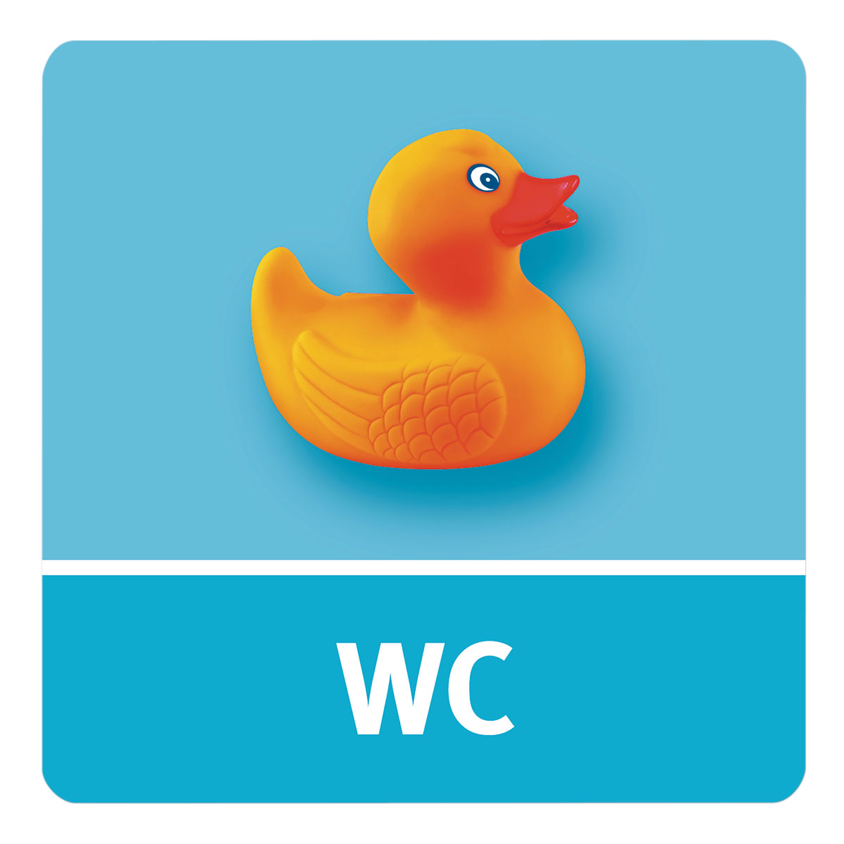 Suki Türschild WC selbsthaftend blau Bild 1