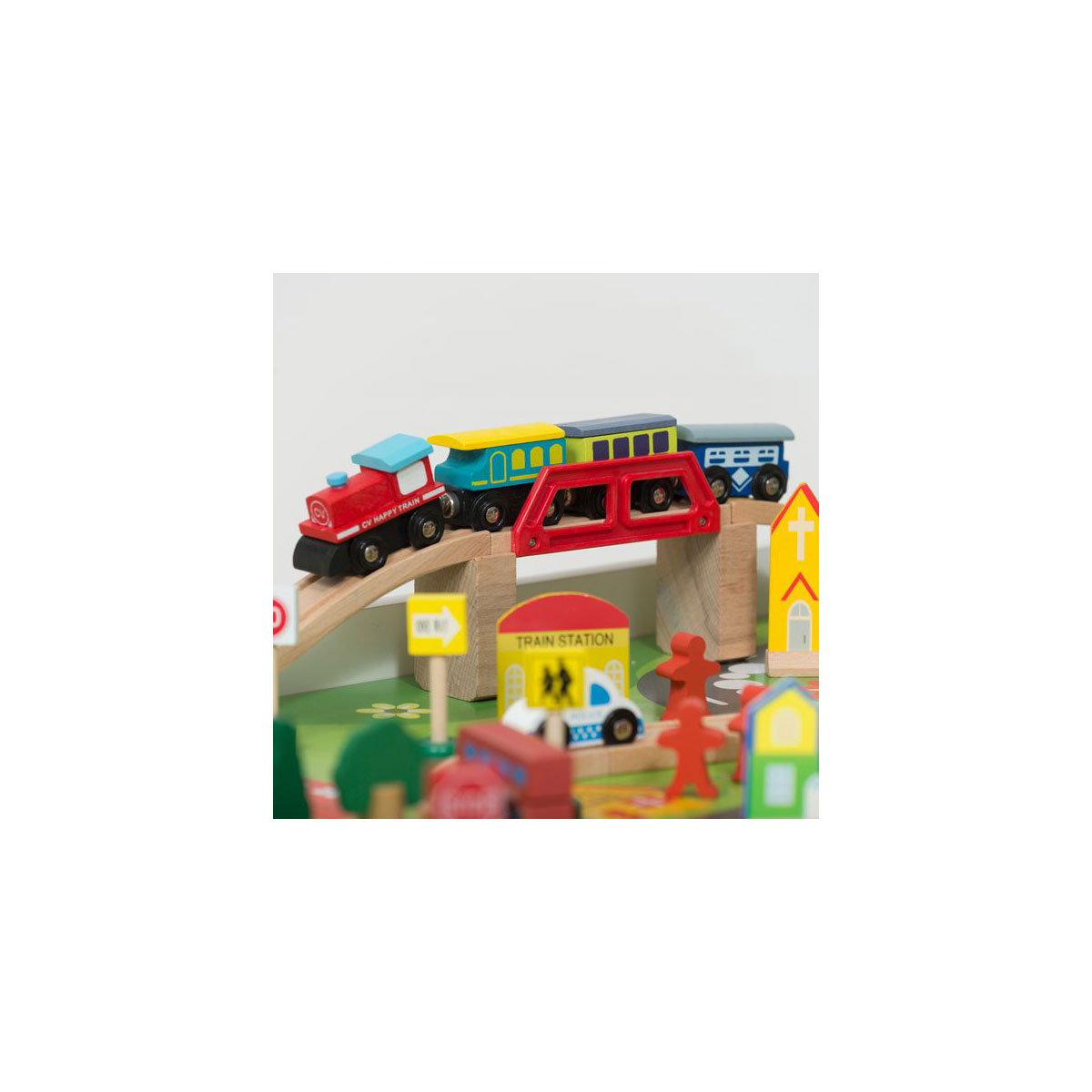 Coemo Spieltisch mit Holzeisenbahn Bild 4