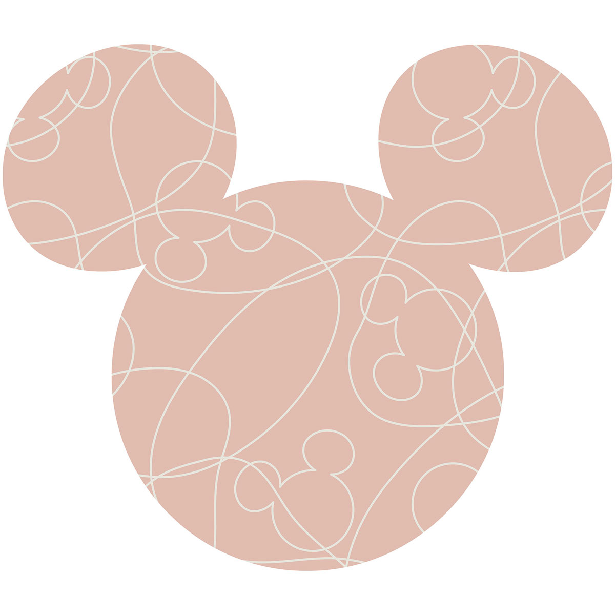 Komar  Selbstklebende Vlies Fototapete rund Mickey Head Knotted Durchmesser 125 cm Bild 2