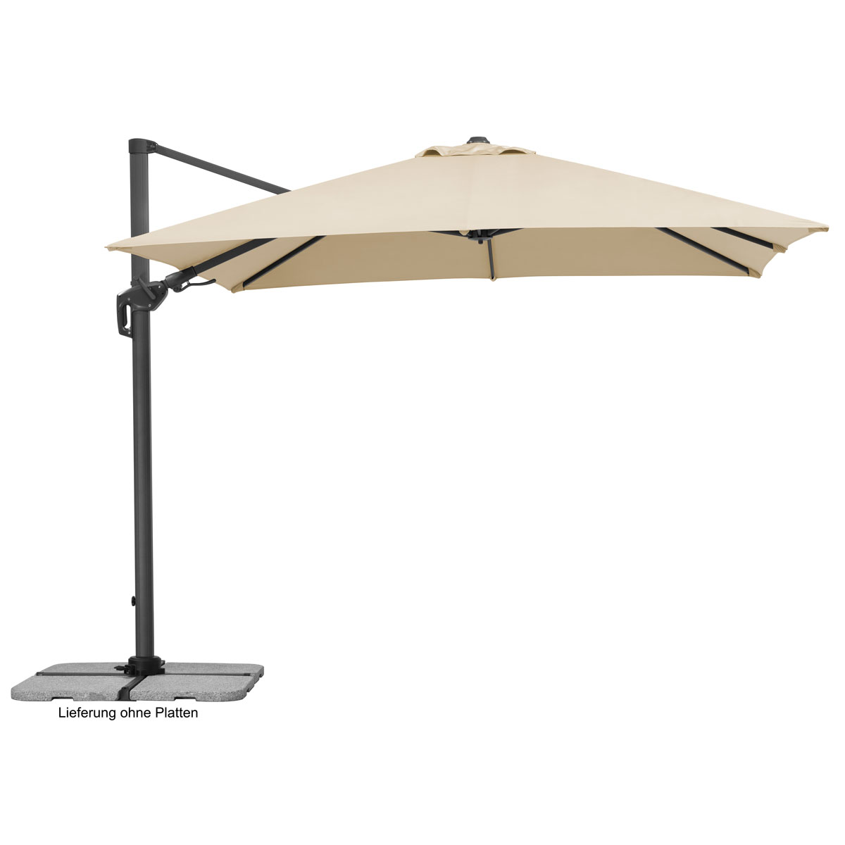 Schneider Schirme Ampelschirm Rhodos Twist 300 x 300 cm natur Bild 1