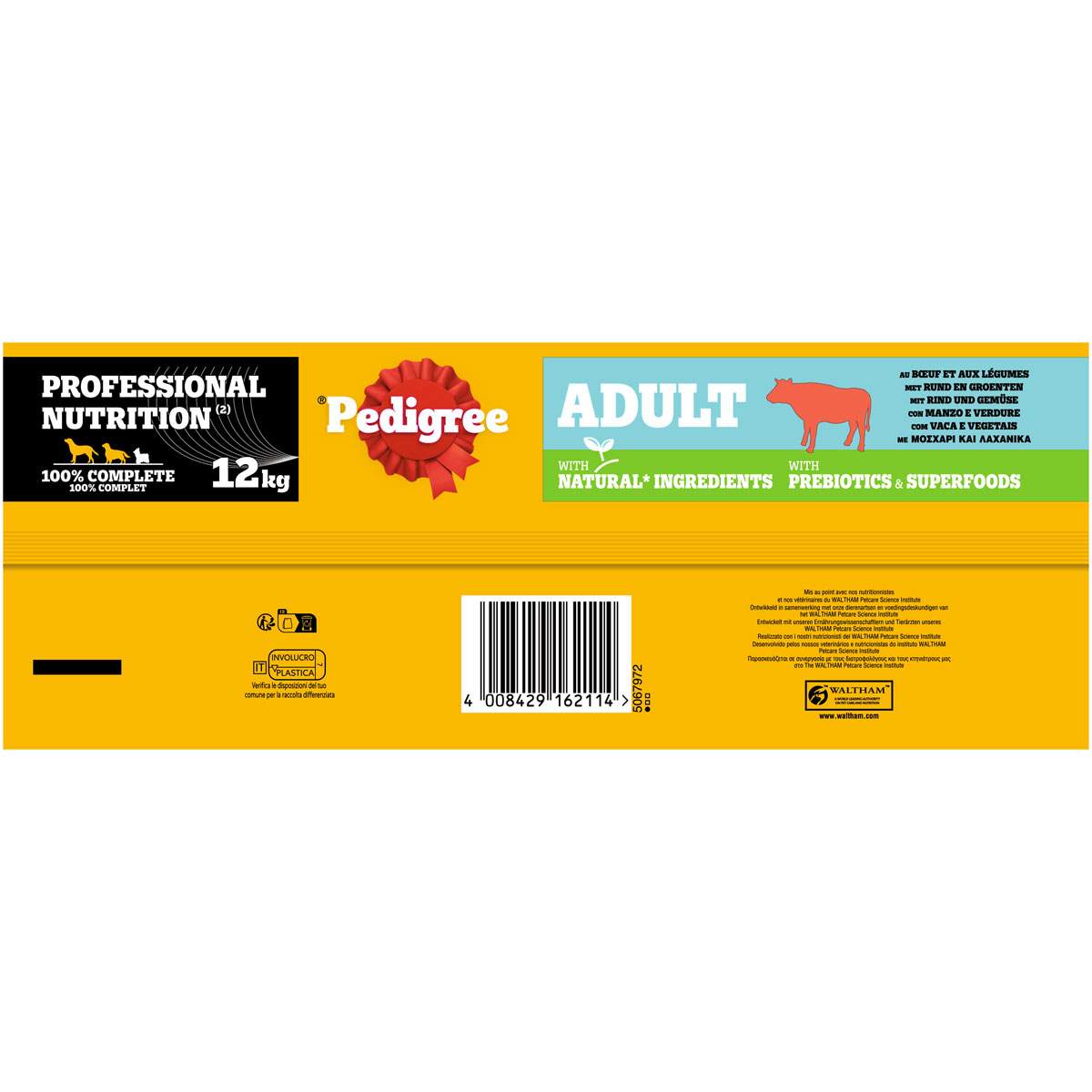 Pedigree Hundefutter Professional Nutrition Adult Rind und Gemüse 12 kg Bild 3
