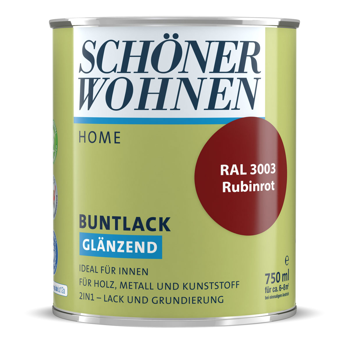 Schöner Wohnen Farbe Buntlack Home rubinrot glänzend 750 ml