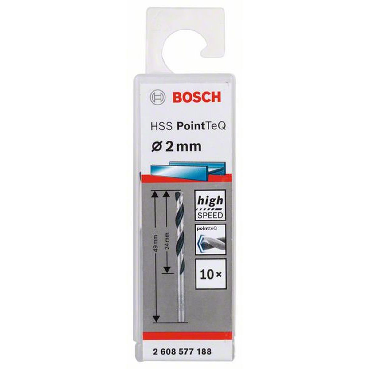 Bosch  HSS-Spiralbohrer PoinTeQ Durchmesser 2 x 24 mm 10 Stück Bild 1