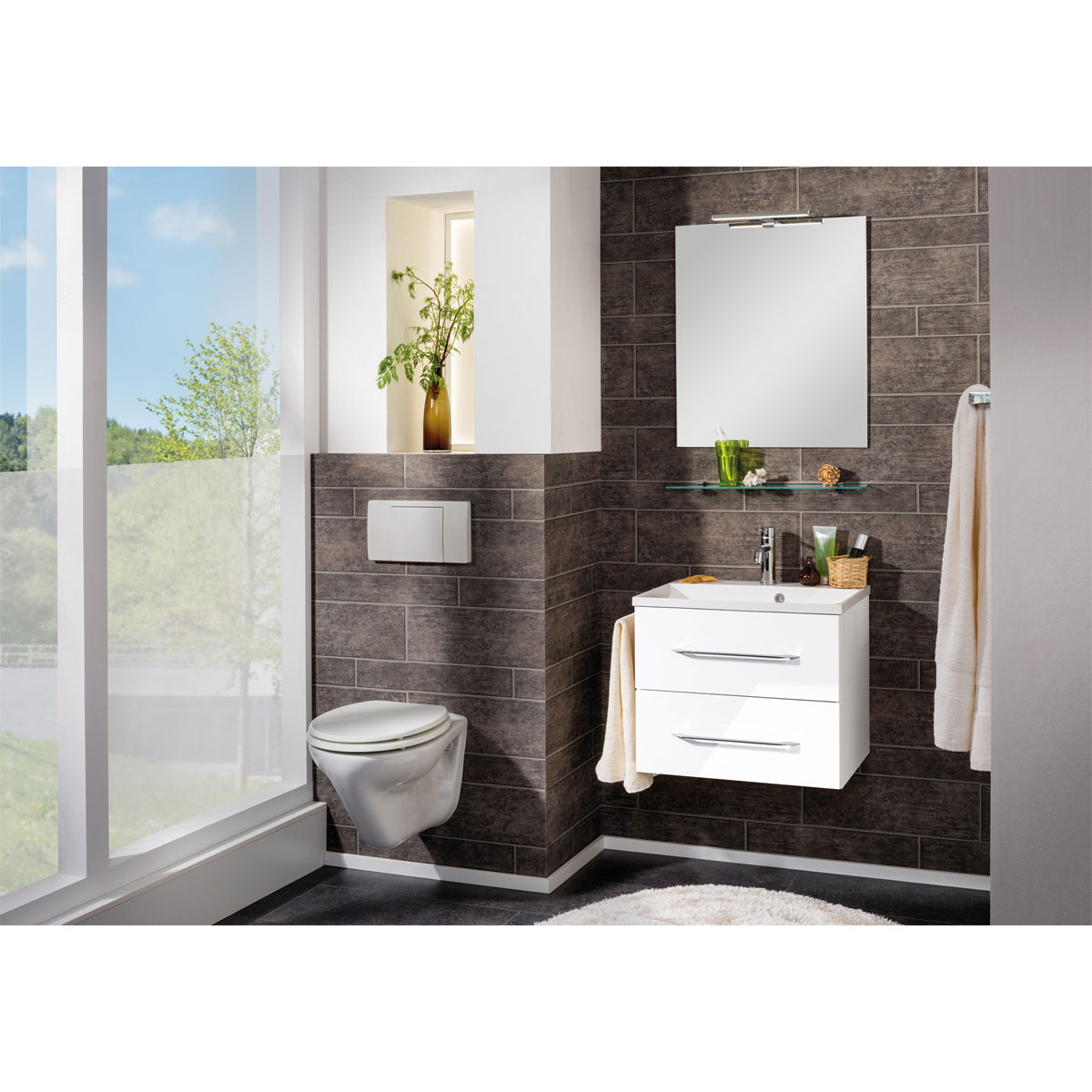 Fackelmann Flachspiegel B.clever 60 x 70 x 1,5 inkl Befestigungsmaterial Bild 5