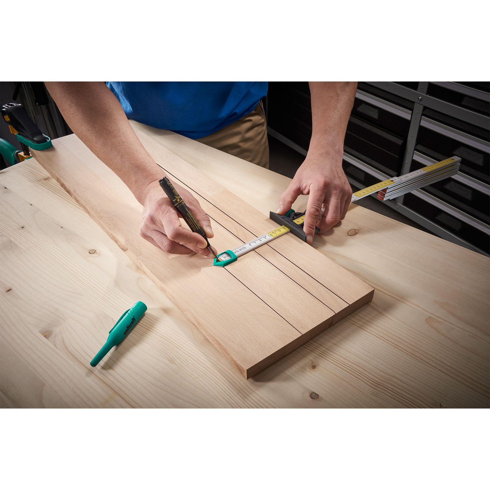 Wolfcraft  Streichmaß für Zollstöcke Bild 2