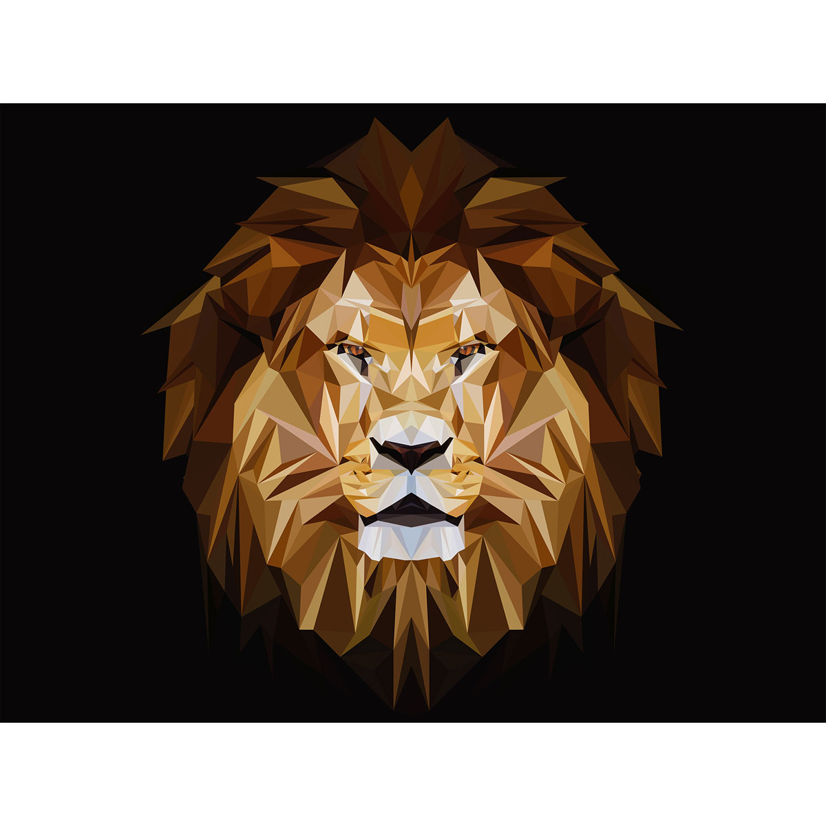 Canvas-Art Löwe abstrakt 90 x 120 cm Bild 1