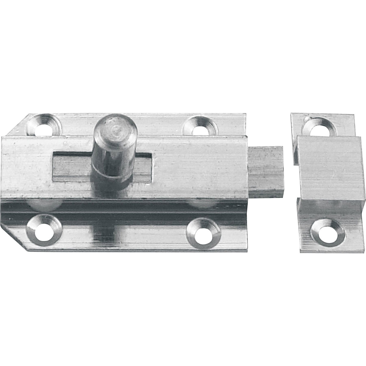 Connex Profilriegel gerade 2,5 x 8 cm Messing vernickelt