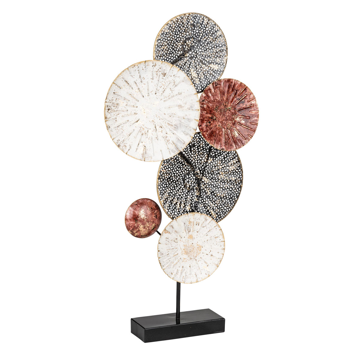 Deko-Element 37,5 x 65,4 x 7,5 cm rosa-weiß