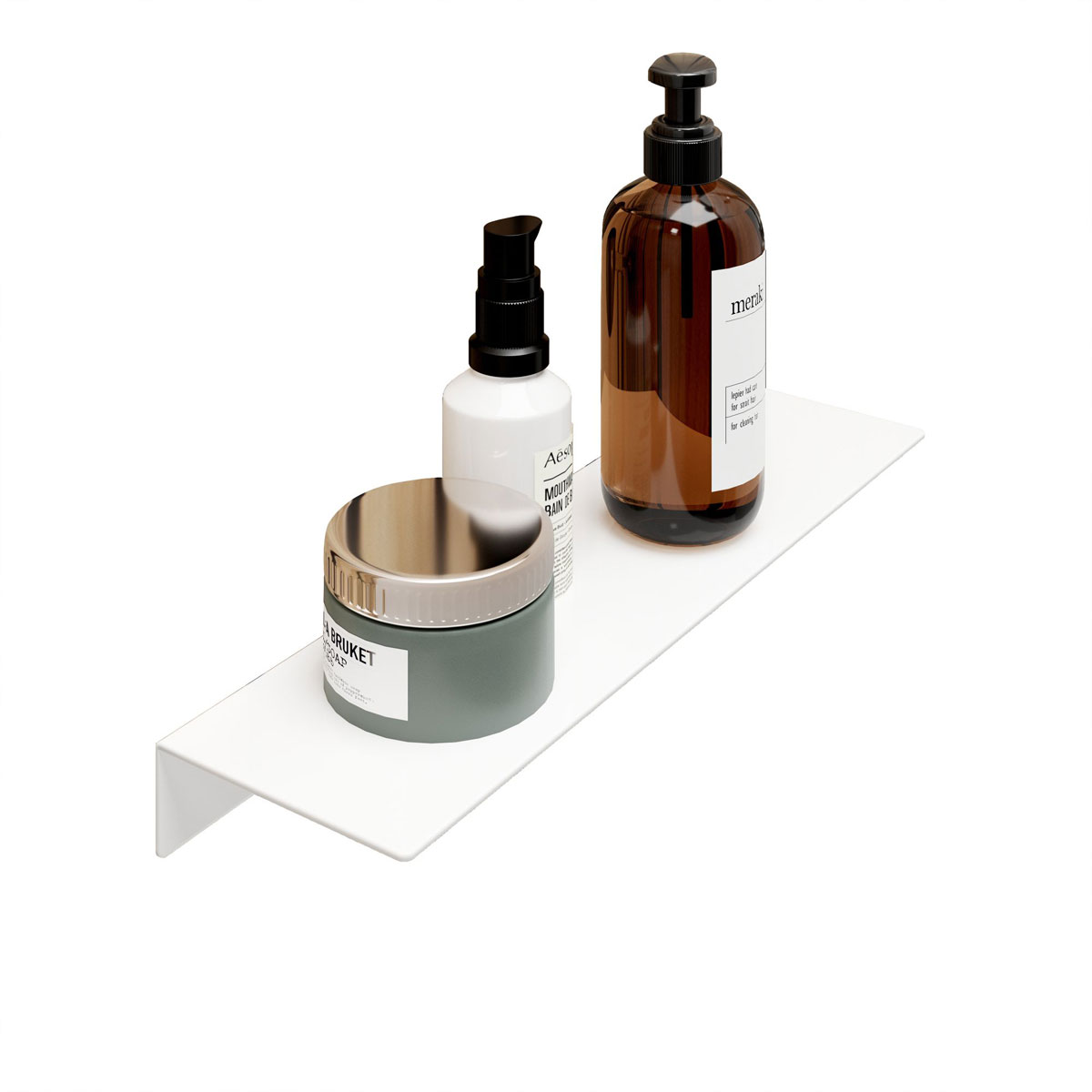 Schulte  Duschablage zum Kleben Größe M Mattweiß