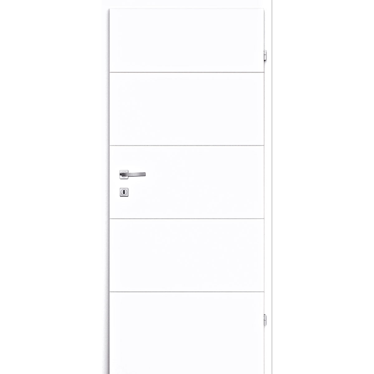 Zimmertür Sylt DIN R weiß 61 x 198,5 cm Bild 1