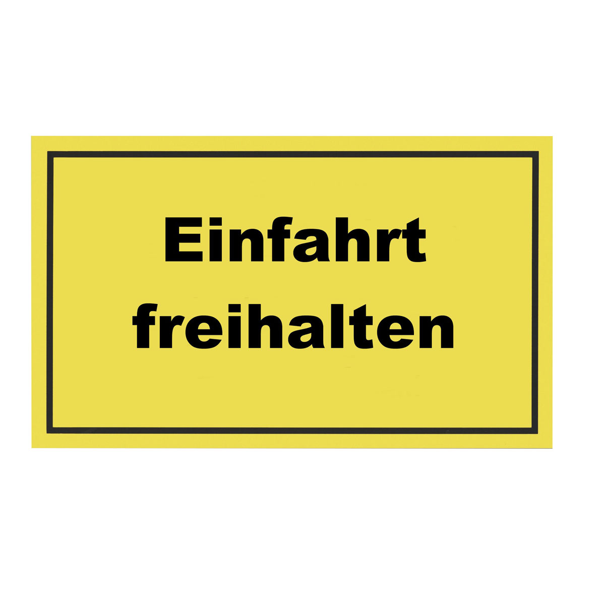 Metafranc Hinweisschild Einfahrt freihalten Kunststoff gelb