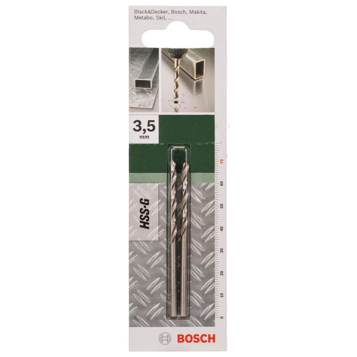 Bosch  Metallboher HSS-G 3,5 mm 2 Stück Bild 2