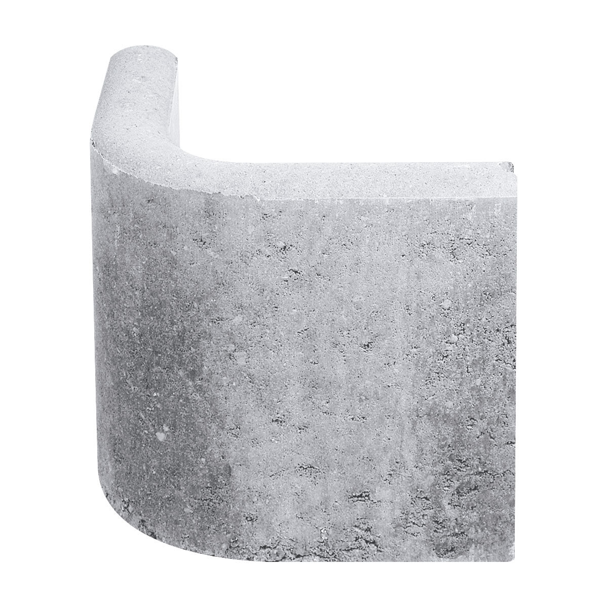 Lusit  Rasenbord-Rundwinkel Grau 90 Grad mit Nut und Feder