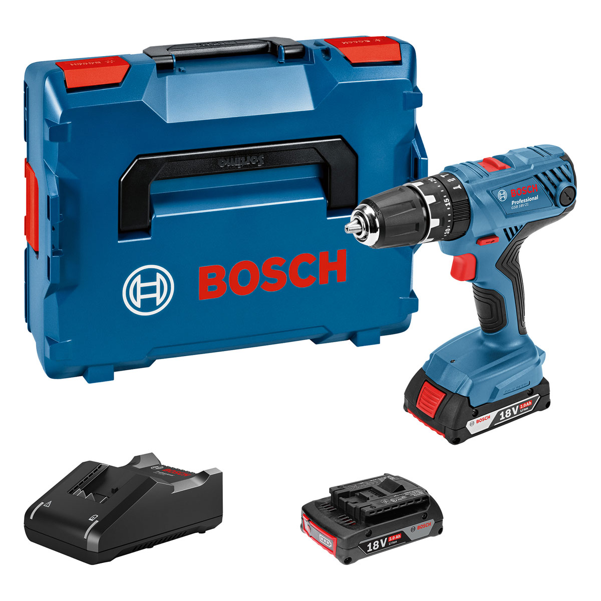Bosch Professional  Akku-Bohrschrauber-Set GSB 18V 21 2 Akkus 5-teilig Bild 1