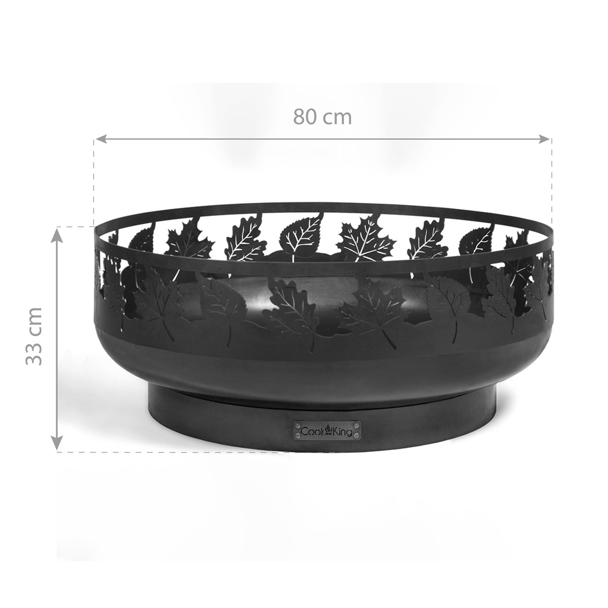 CookKing Feuerschale Toronto 80 80x33cm Schwarz Bild 3