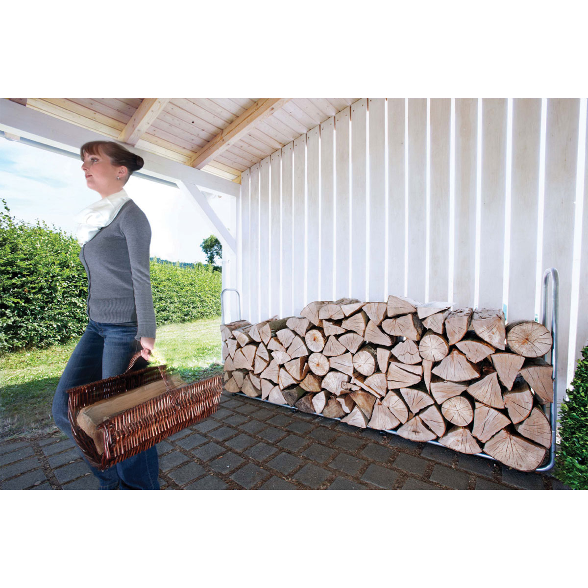 Wolfcraft  Stapelhilfe für Brennholz Bild 3